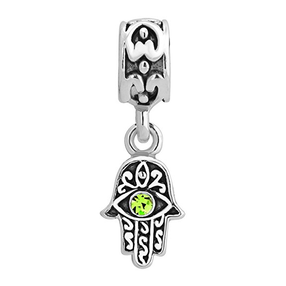 Pandora Vintage Hamsa Evil Eye Silver Pendant Charm image