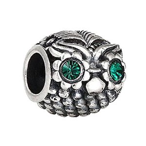 Pandora WISE OWL Green Eyes Charm image