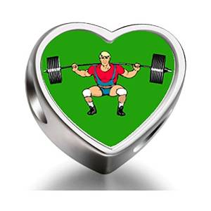 Pandora Weigh Lifting Heart Photo Charm