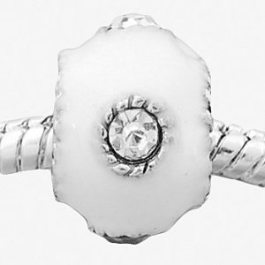 Pandora White Clear Stone Charm image