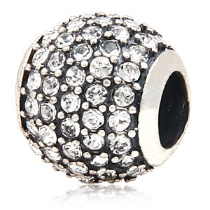 Pandora White Crystal Studded Charm image