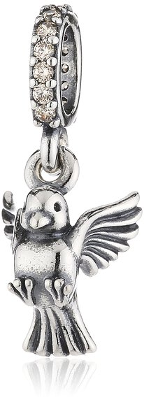 Pandora White Dove Bird Photo Charm