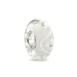 Pandora White Flower Murano Glass Charm