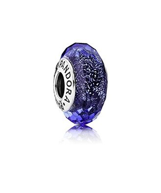 Pandora White Iridescent Enamel Crystal Spacer Charm