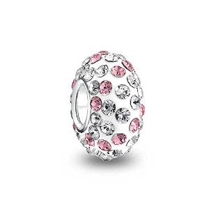 Pandora White Pink Crystals Charm