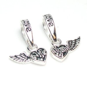 Pandora Wing Wife Husband Love Heart Charm