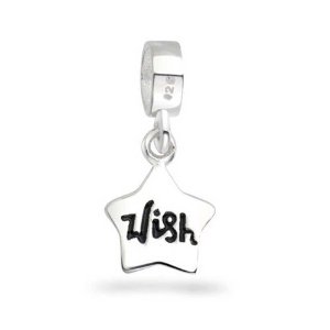 Pandora Wish Star Message Dangle Charm