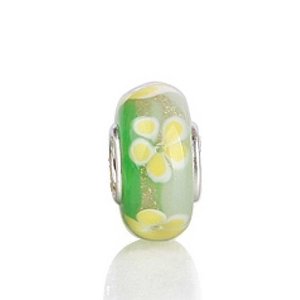 Pandora Yellow Flower Murano Glass Charm