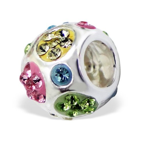 Pandora Yellow Green Blue Pink CZ Crystals Charm image