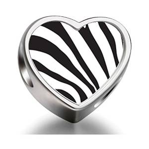 Pandora Zebra Skin Photo Flower Charm