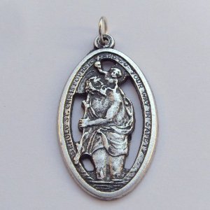 St Christopher Catholic Medal Pendant Charm image