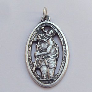 St Christopher Catholic Medal Pendant Charm